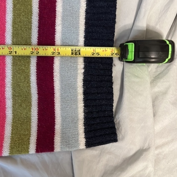 Tabitha Webb Woolblend Fairisle Rainbow Striped Pattern Sweater Size Large - Picture 9 of 10